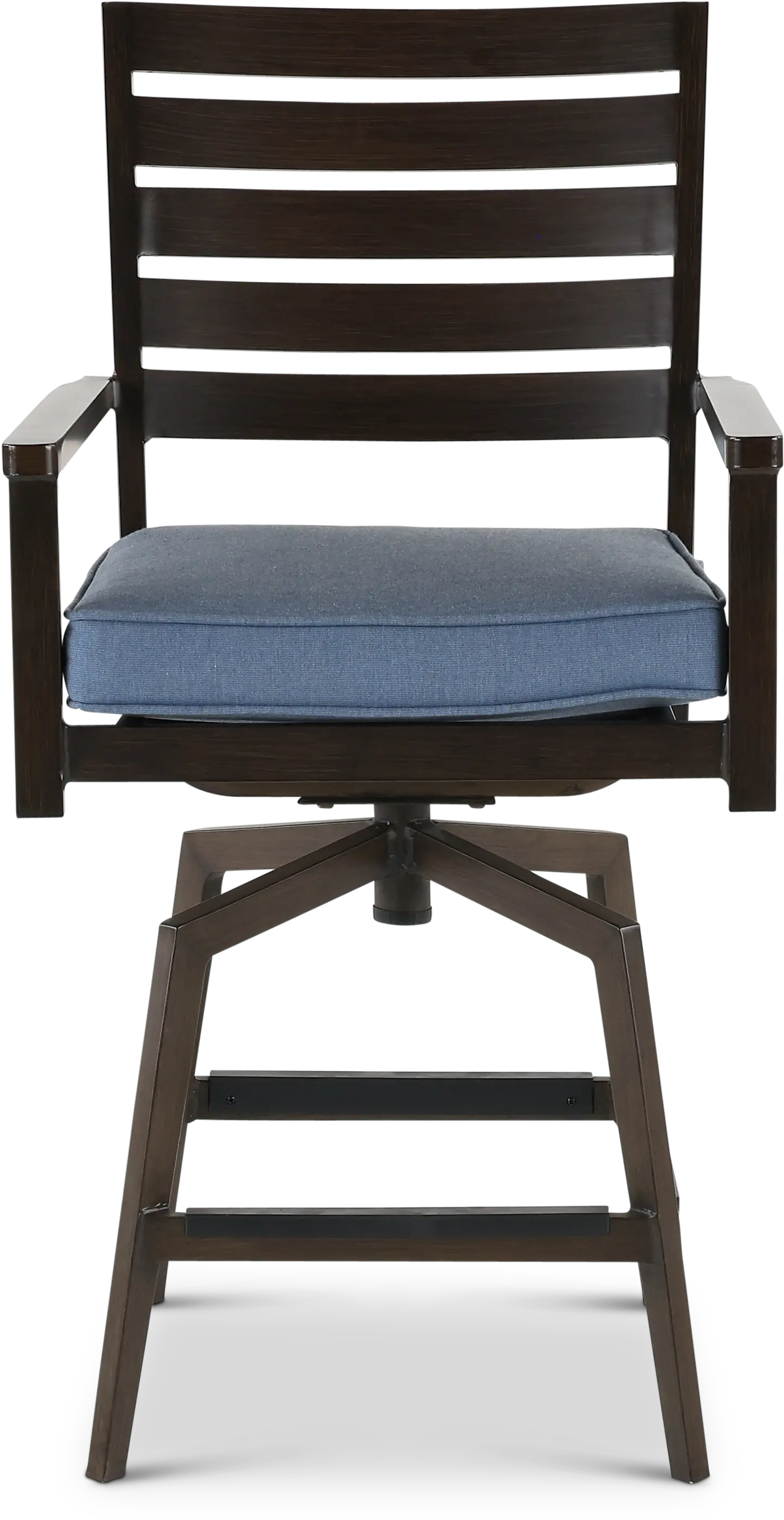 Adeline Blue Swivel Outdoor Bar Stool-4