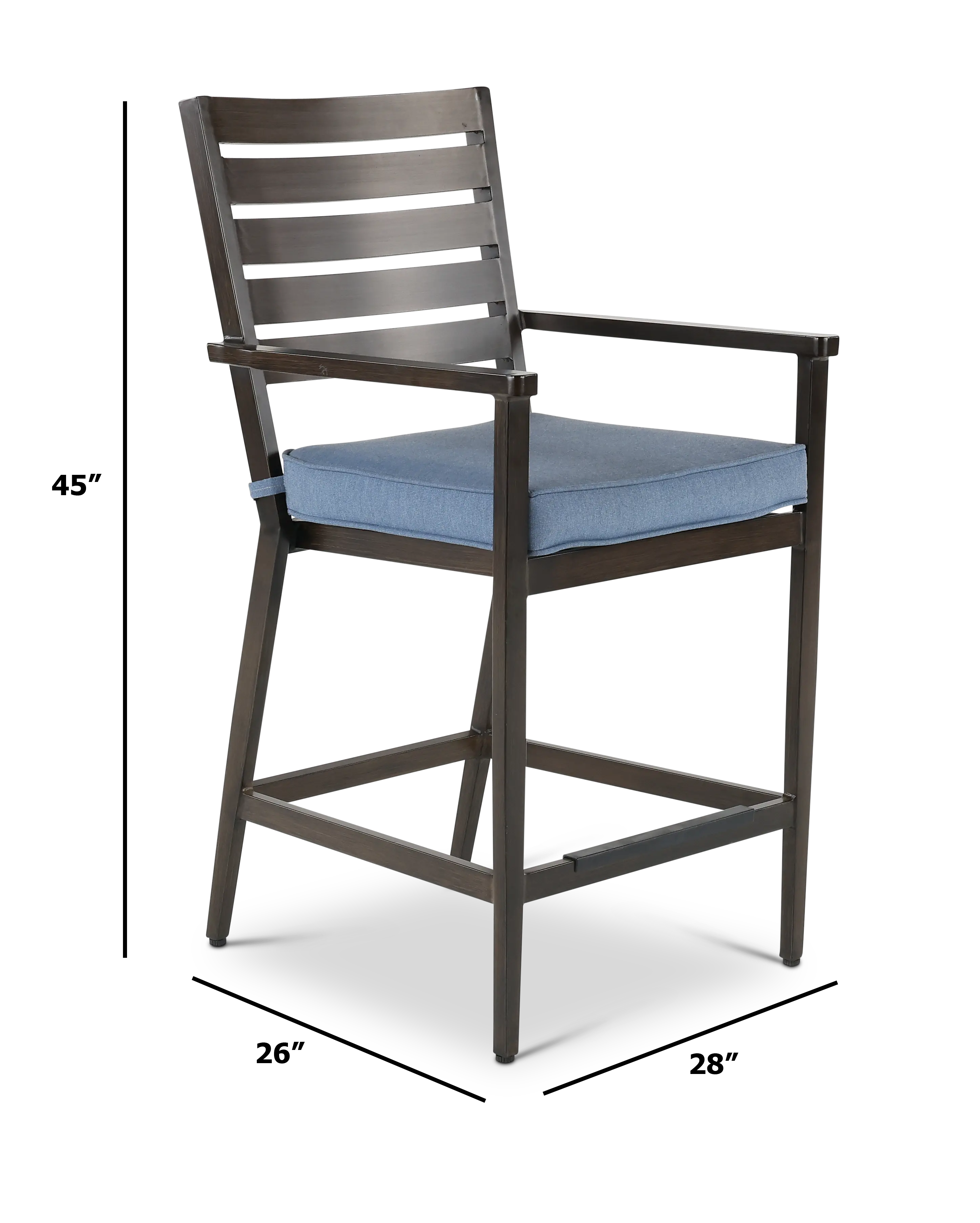 Adeline Blue Outdoor Bar Stool-3