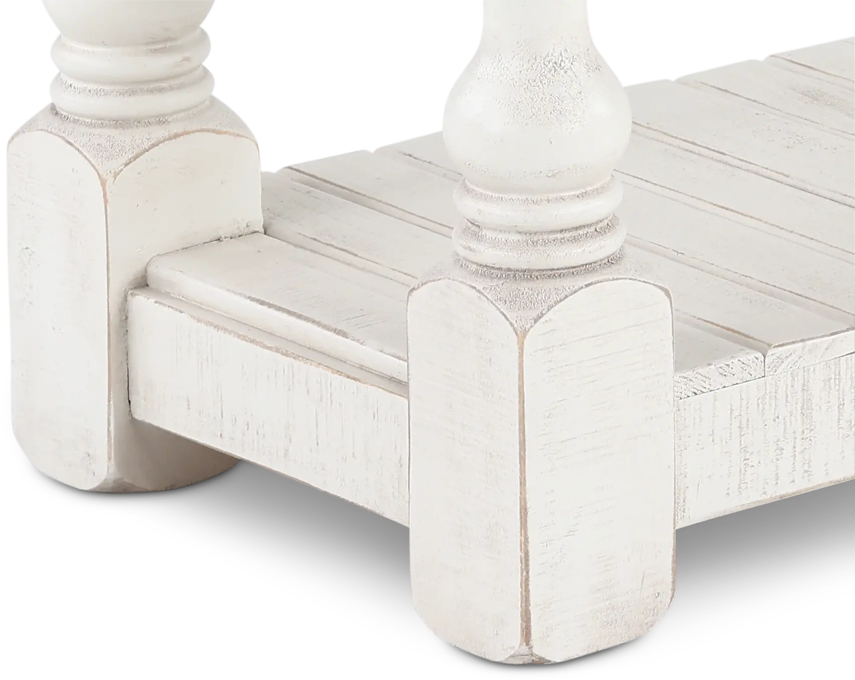 Stone Distressed White Sofa Table-6