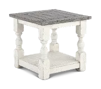 Stone White End Table