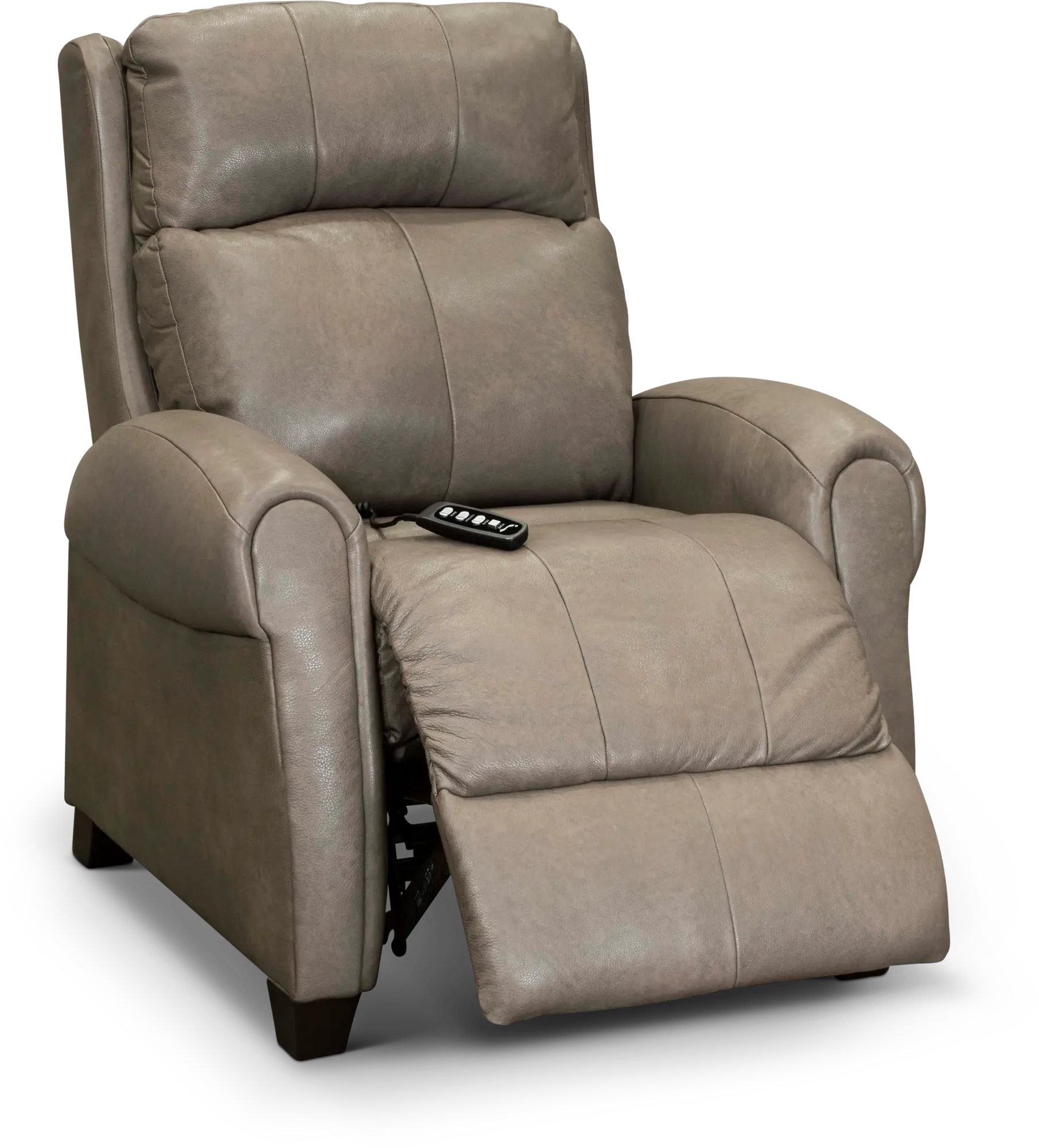 Saturn Beige Leather-Match Zero Gravity Power Recliner-2
