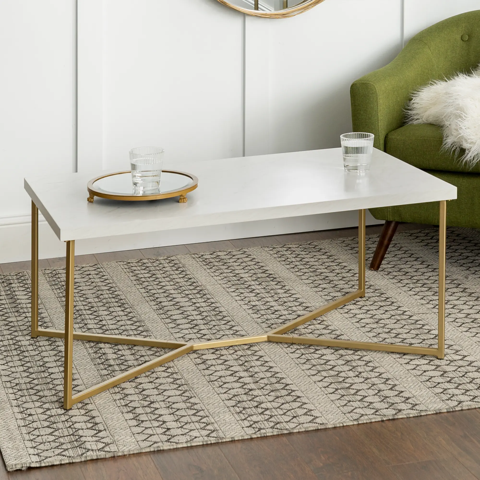 AF42LUXWMG Mid Century Modern Coffee Table - Walker Edison-2
