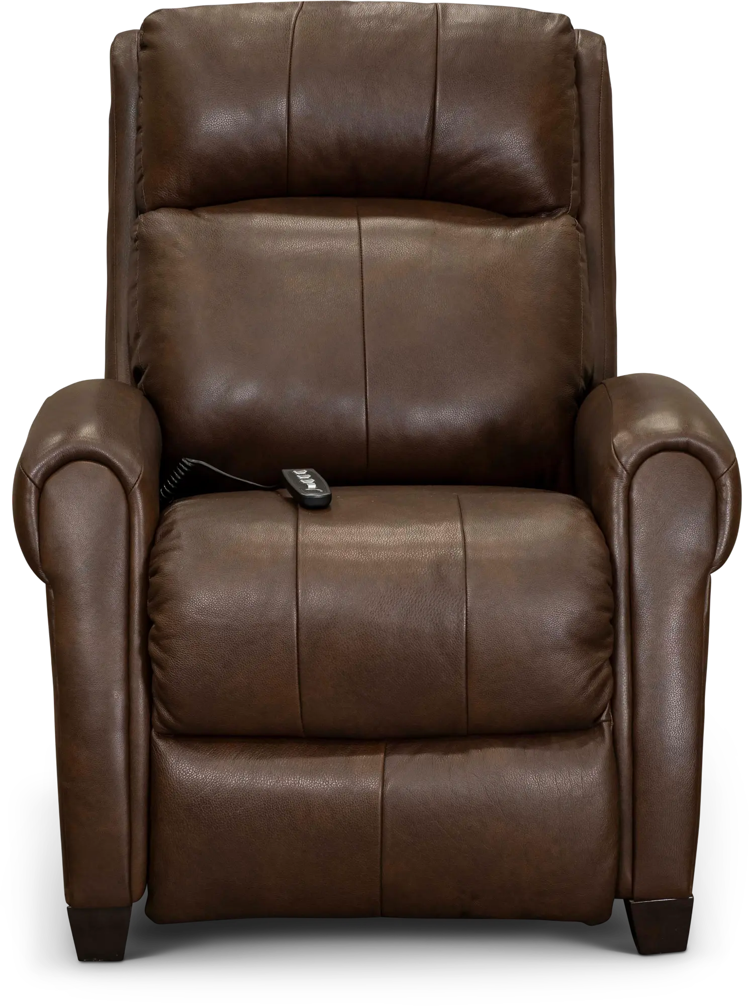 Saturn Brown Leather-Match Zero Gravity Power Recliner-1