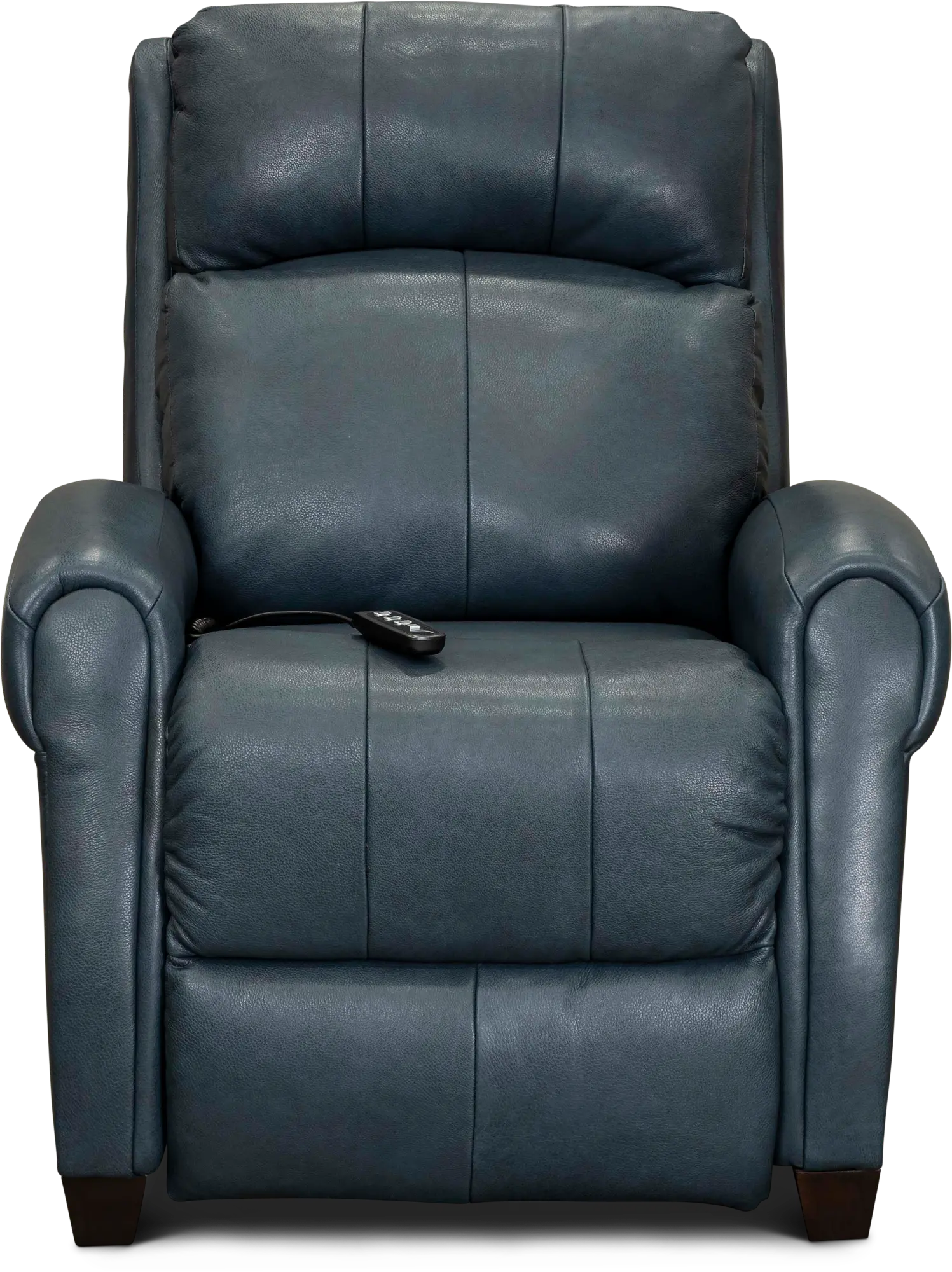 Saturn Blue Leather-Match Zero Gravity Power Recliner-1