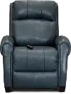 Saturn Blue Leather-Match Zero Gravity Power Recliner