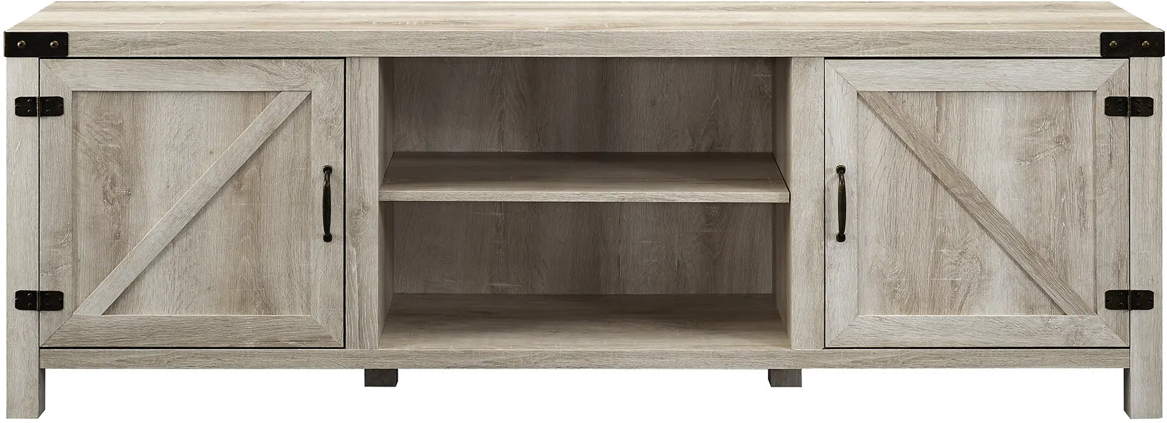W70BDSDWO Cameron White Oak 70 Inch Farmhouse TV Stand - Walker Edison-1