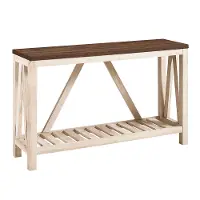 AF52AFTWWO Dark Walnut and White Oak Sofa Table