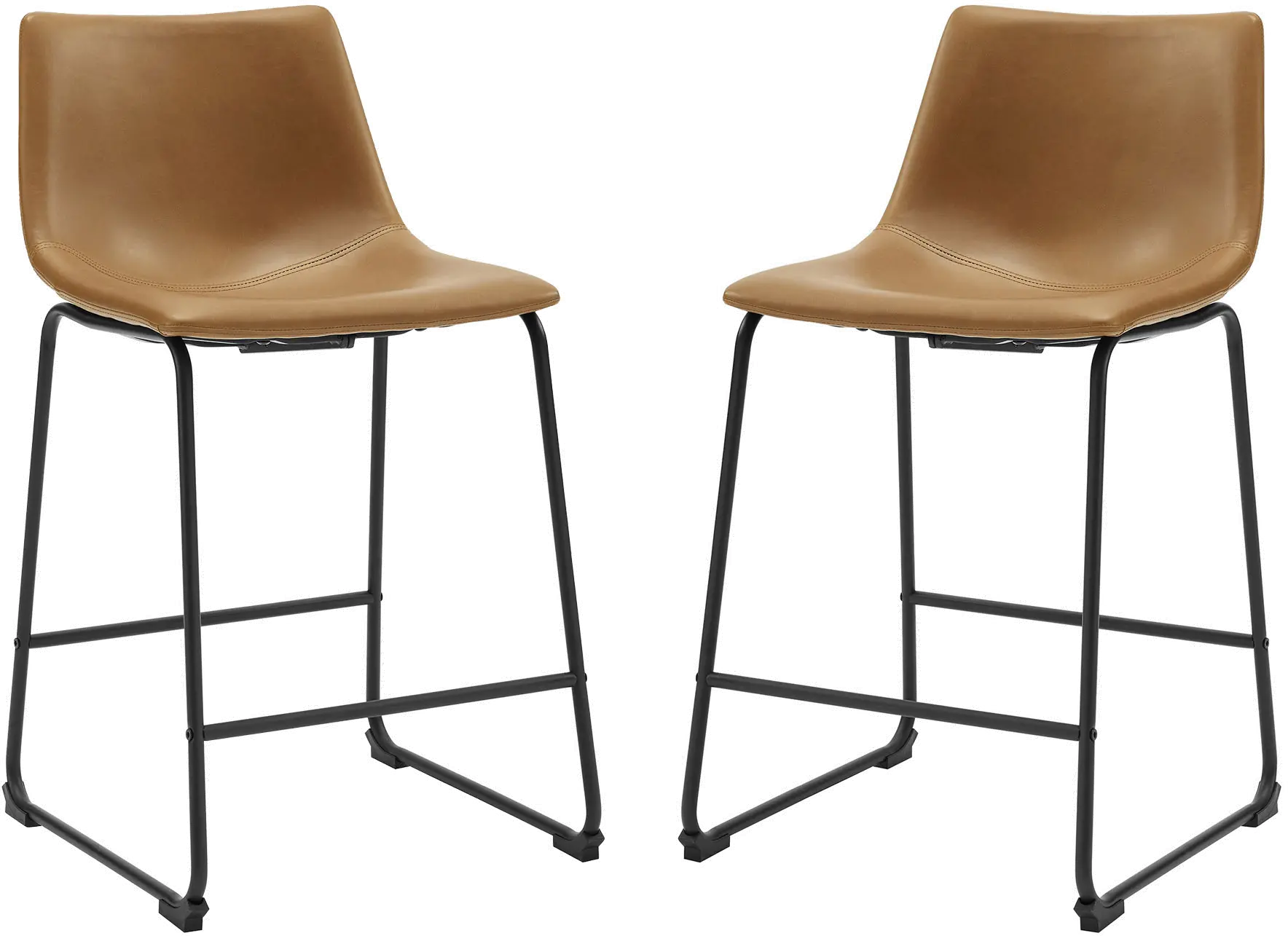 CHL26WB Slope Saddle Brown Counter Height Stool, Set of 2-1