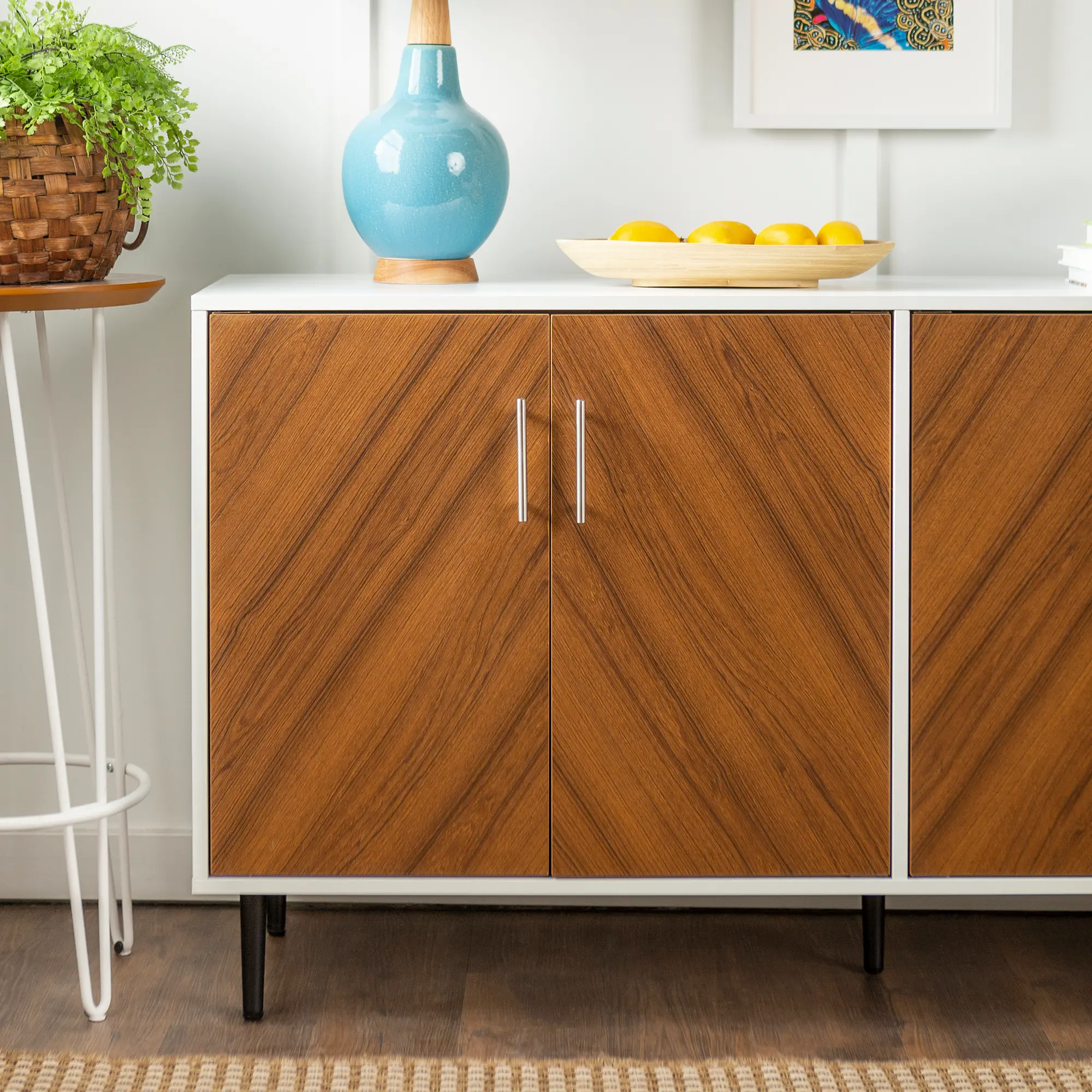 BU58HPBMWHT Mid Century Modern 58 Inch TV Stand - Walker Edison-4