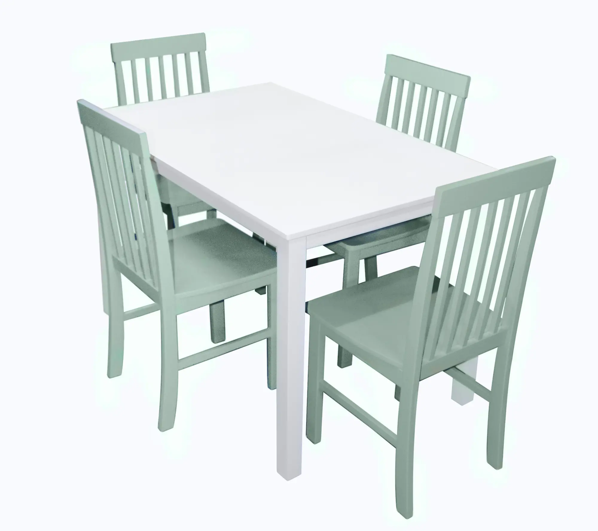 TW485PCSG Modern White and Green 5 Piece Dining Set - Walker Edison-4