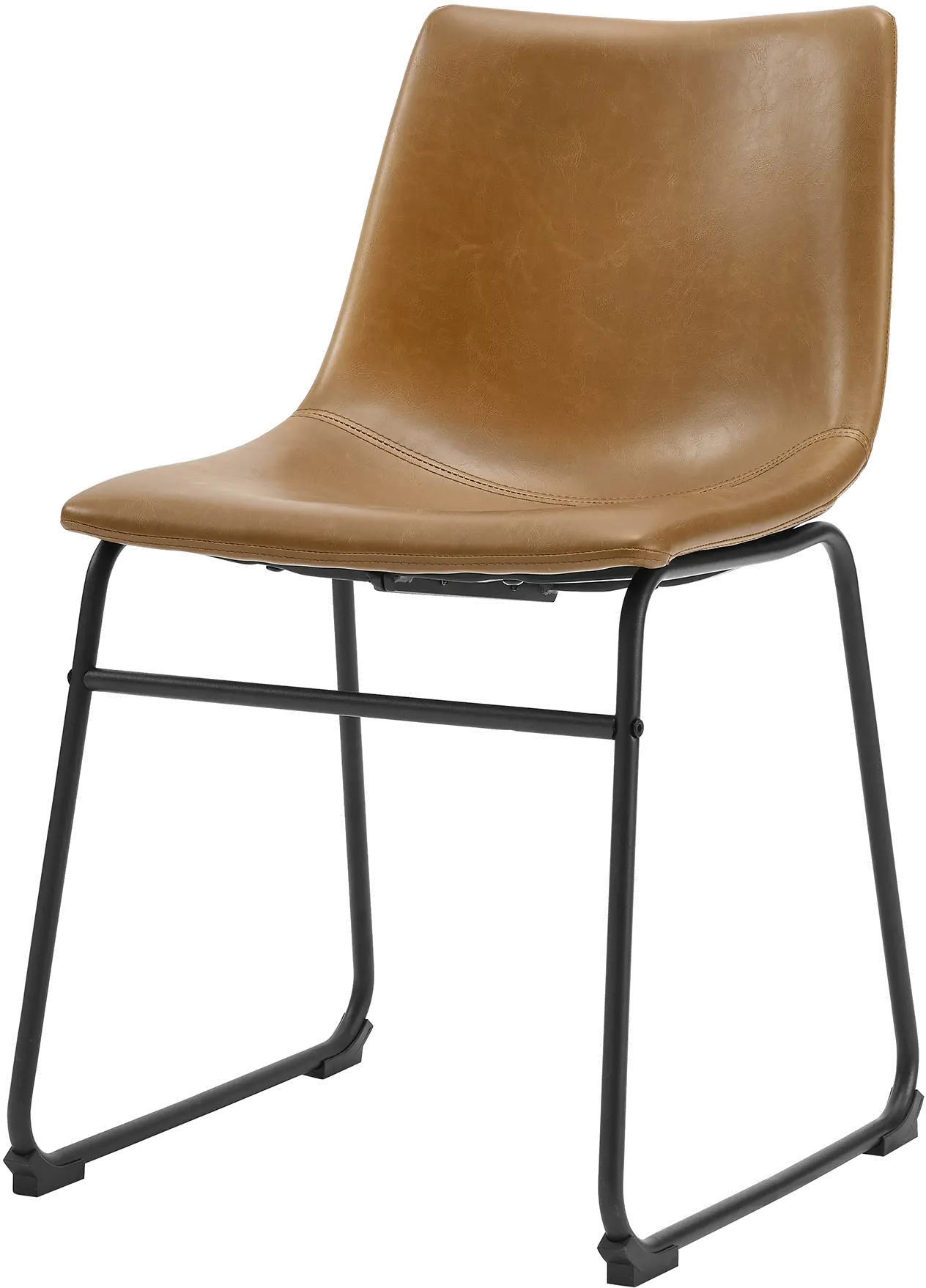 CHL18WB Saddles Light Brown Dining Room Chair, Set of 2 - Walker Edison-1