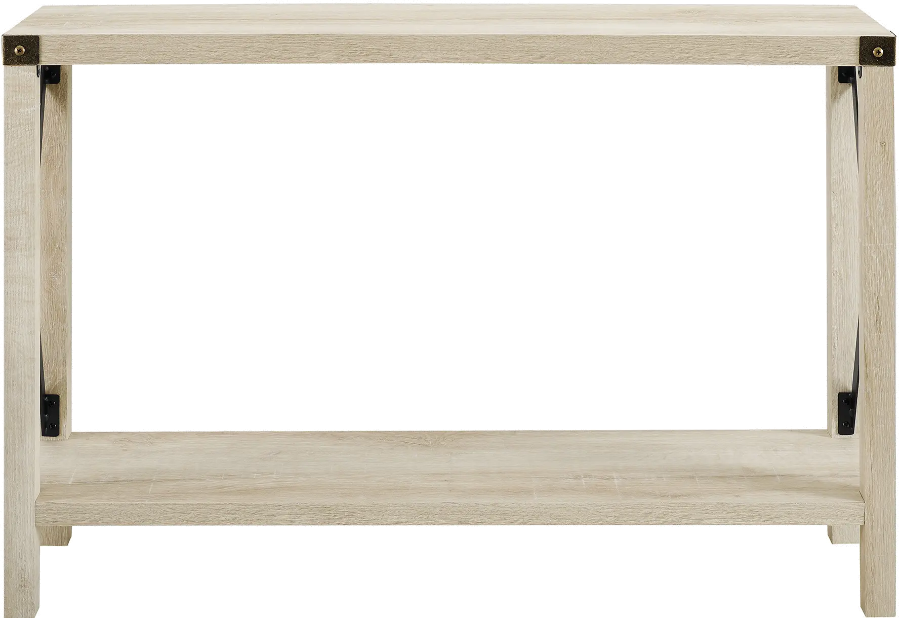 AF46MXETWO Metal X White Oak 46 Inch Entryway Table - Walker Edison-4