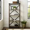 BS64MXGW Farmhouse Metal 64 Inch Bookcase - Walker Edison