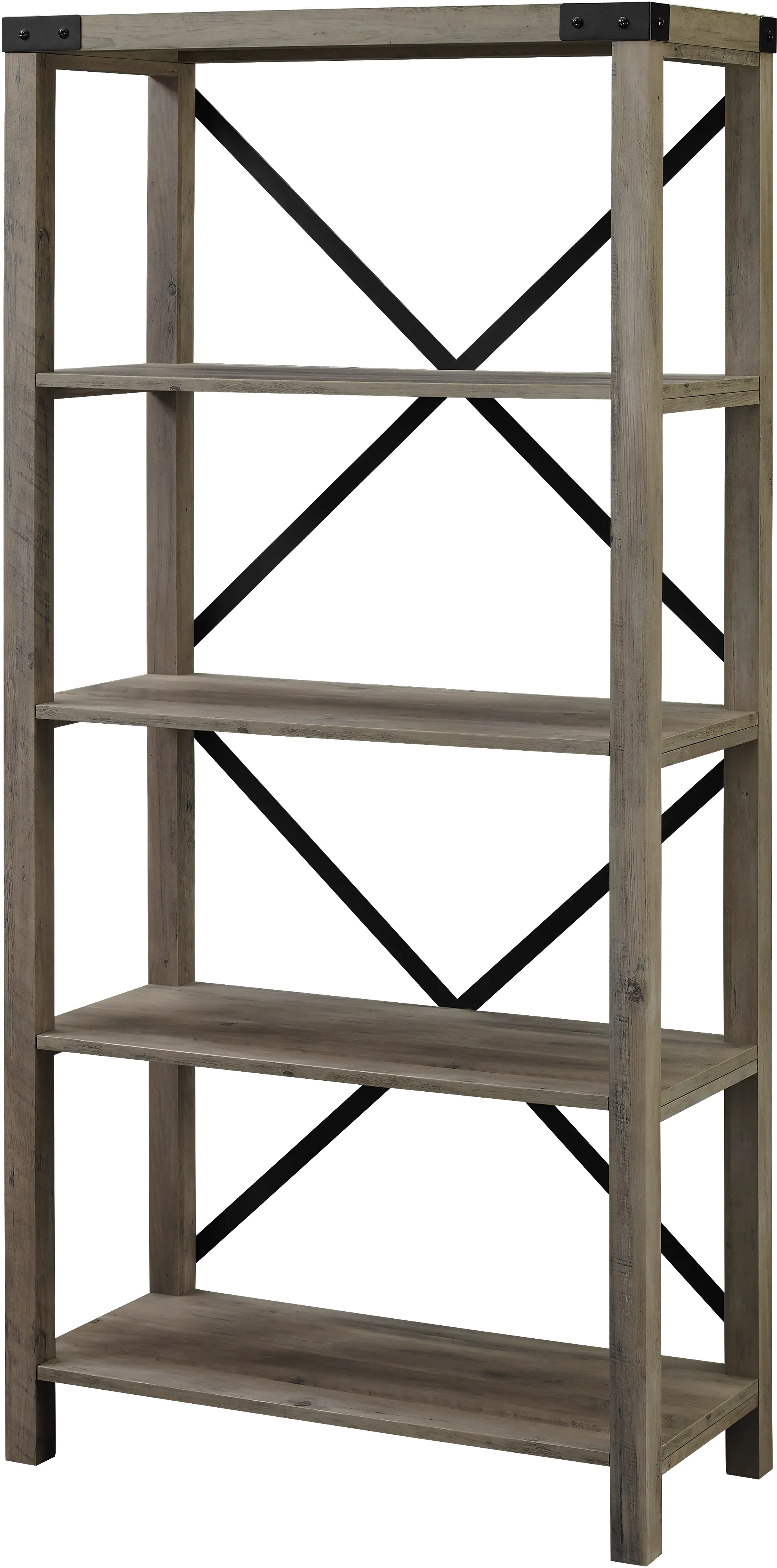 BS64MXGW Farmhouse Metal 64 Inch Bookcase - Walker Edison-3
