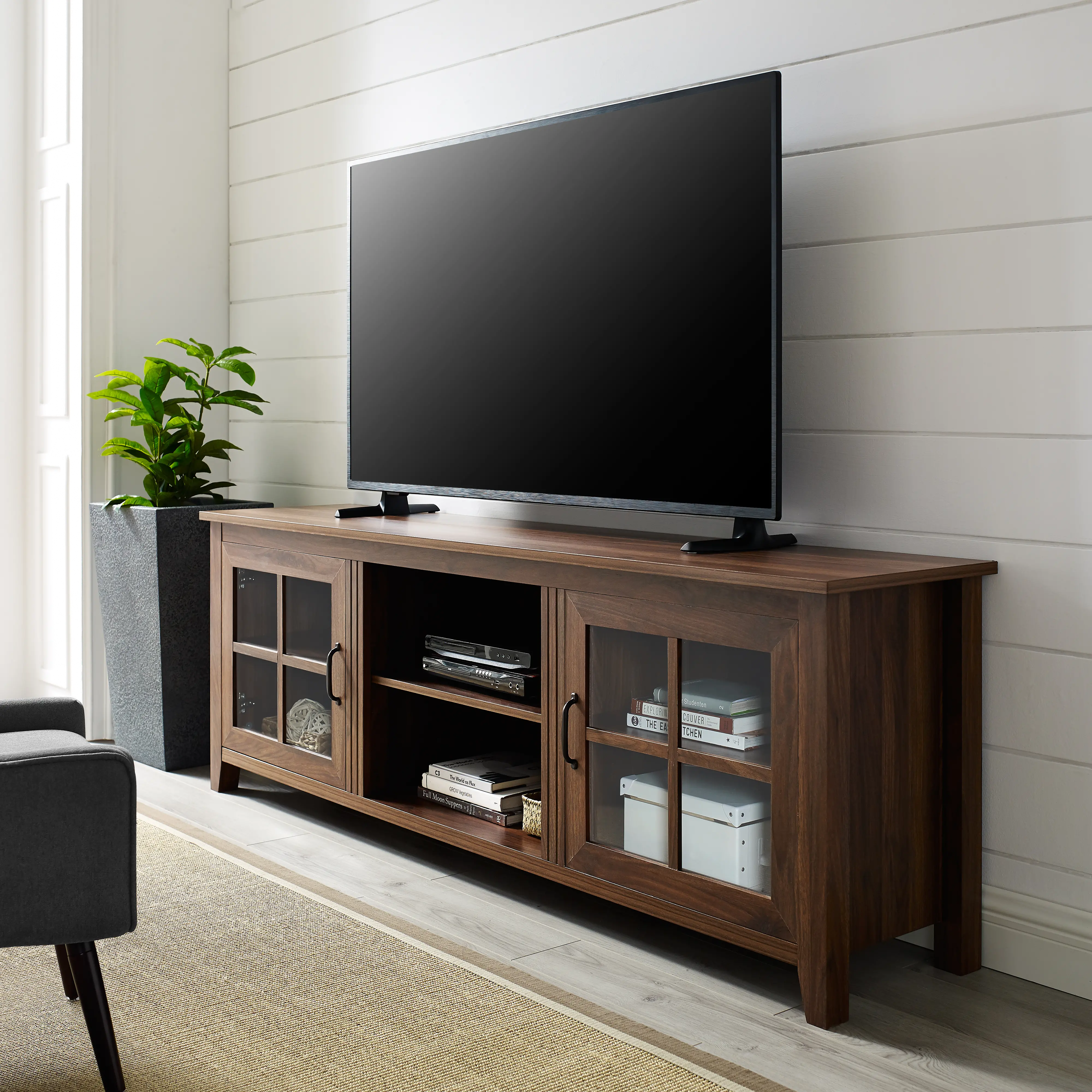 W70CSGDDW Fallon Dark Walnut 70 Inch Wood TV Stand - Walker Edison-2