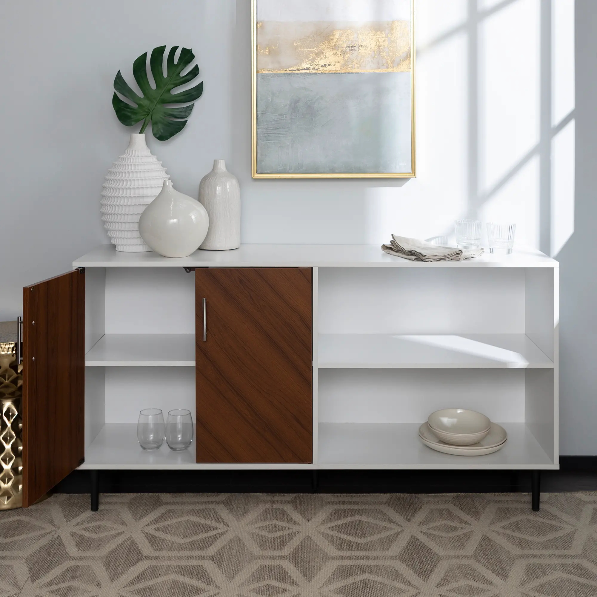 W58BMHPASSW 58 Inch Mid Century Modern TV Stand - Walker Edison-3