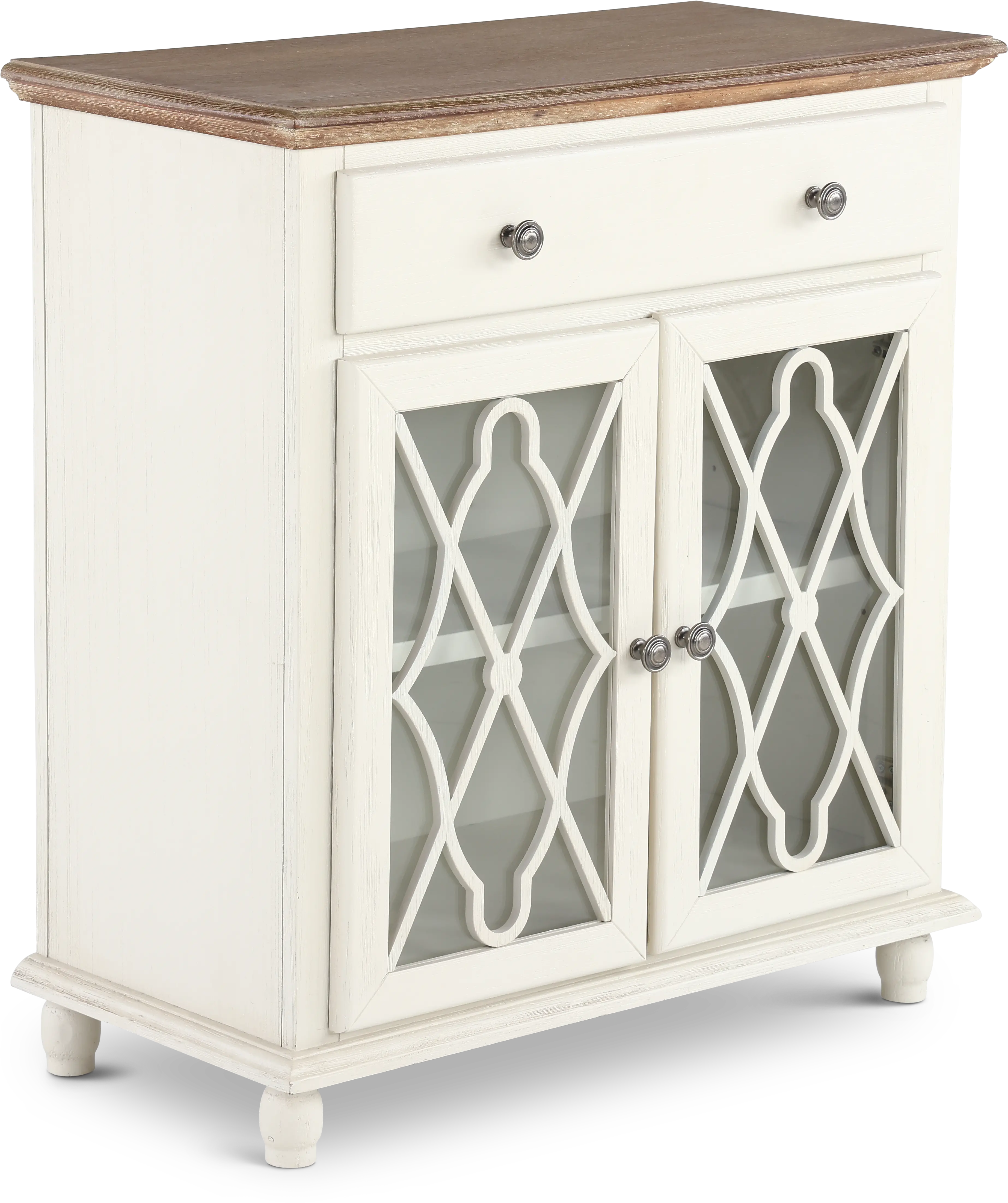 Aurora Hills White 2 Door Accent Cabinet-2