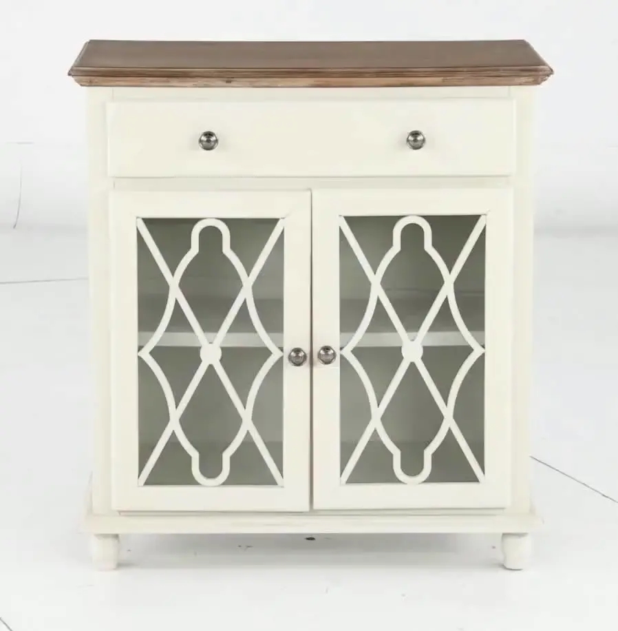 Aurora Hills White 2 Door Accent Cabinet-4