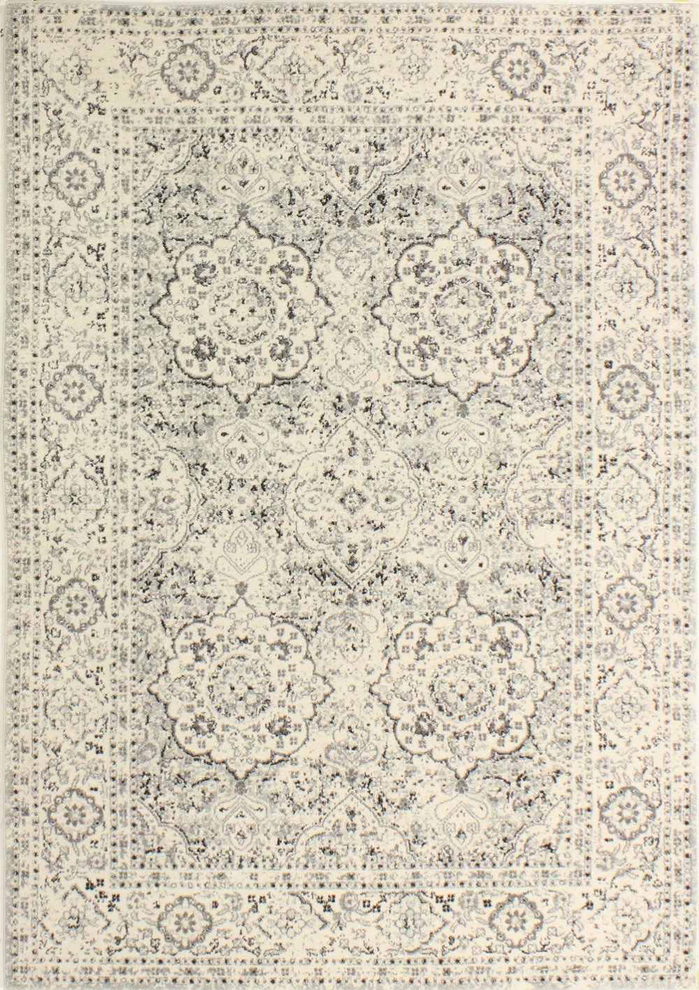 4 x 6 Small Traditional Alberta Ivory and Blue Rug - Everek