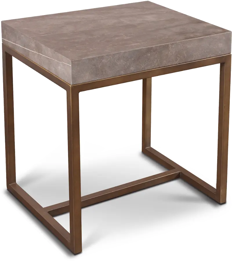 Roka Gray Marble End Table