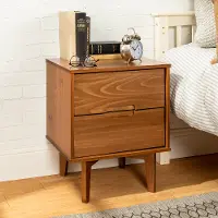BR2DSLNSCA Sloane Mid-Century Modern Caramel Brown Nightstand - Walker Edison