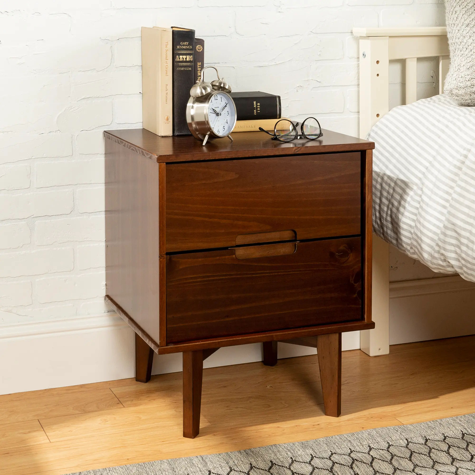 BR2DSLNSWT Sloane Mid-Century Modern Walnut Brown Nightstand - Walker Edison-2