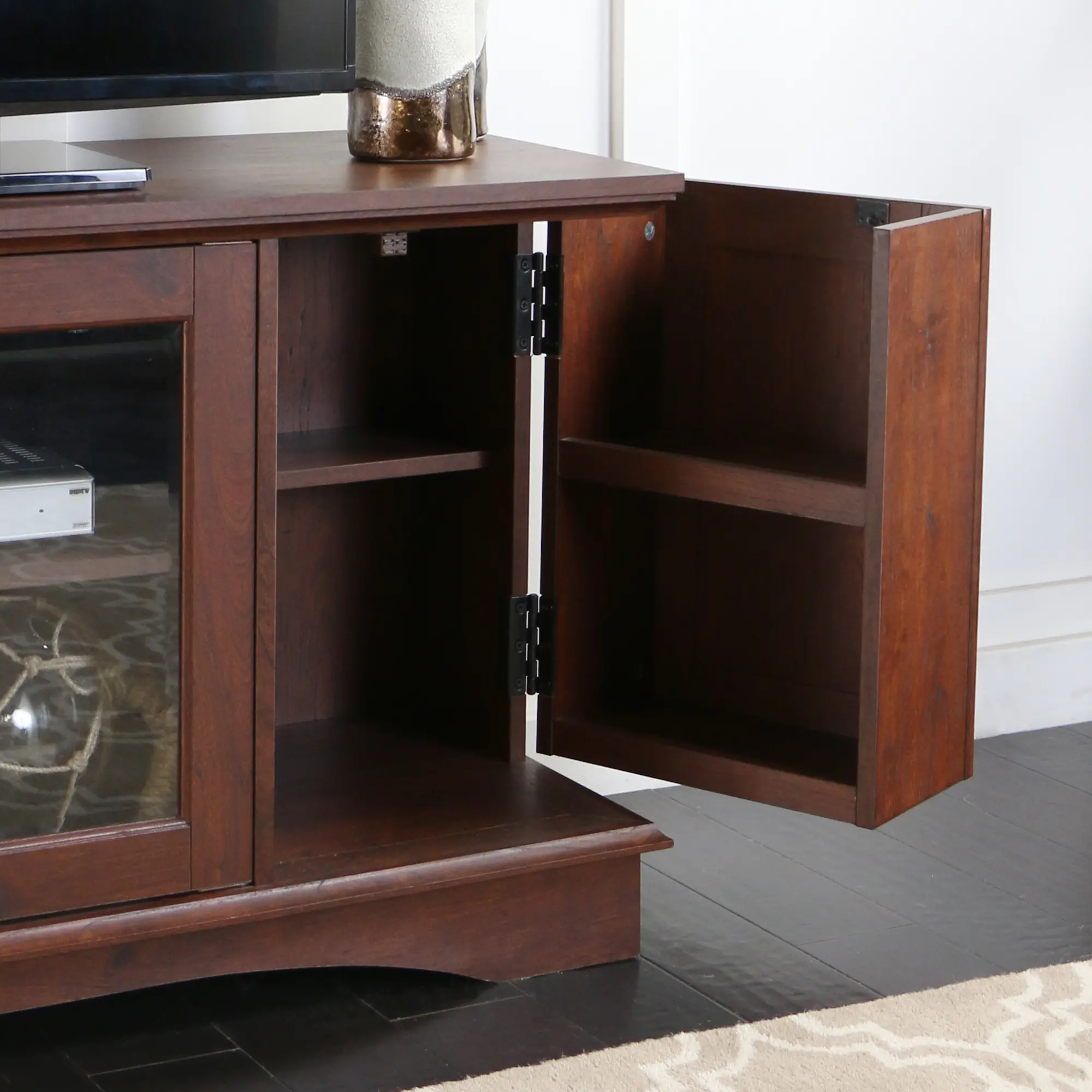 WQ52C4DRTB 52 Inch Traditional Wood TV Stand - Walker Edison-4