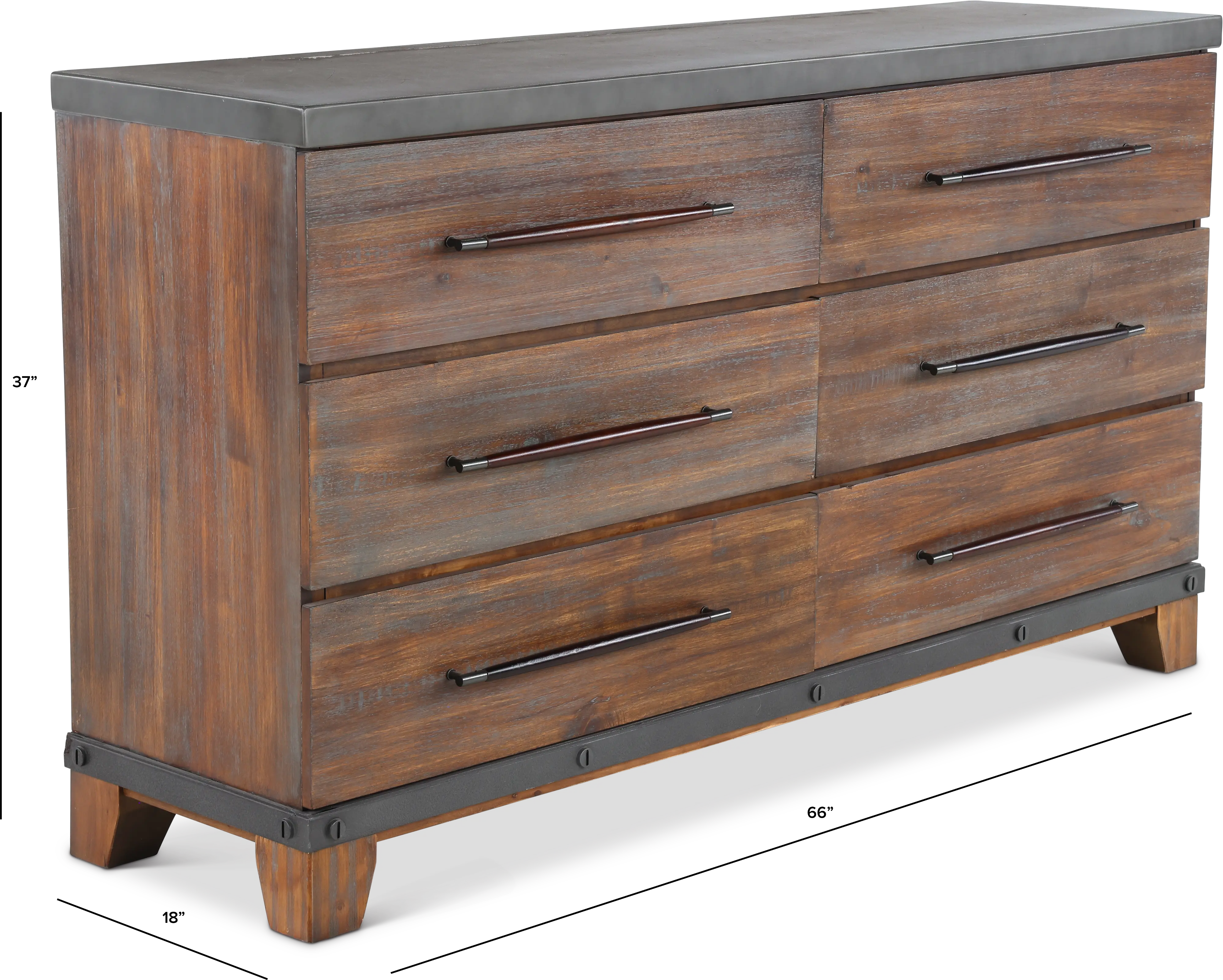 Forge Rustic Brown Dresser-3