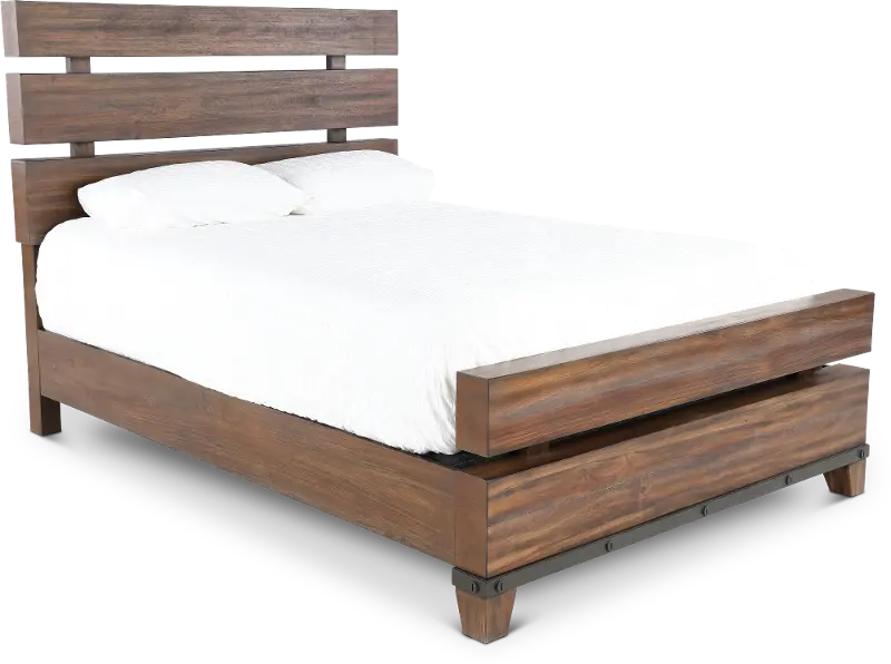 Forge Rustic Brown Queen Bed