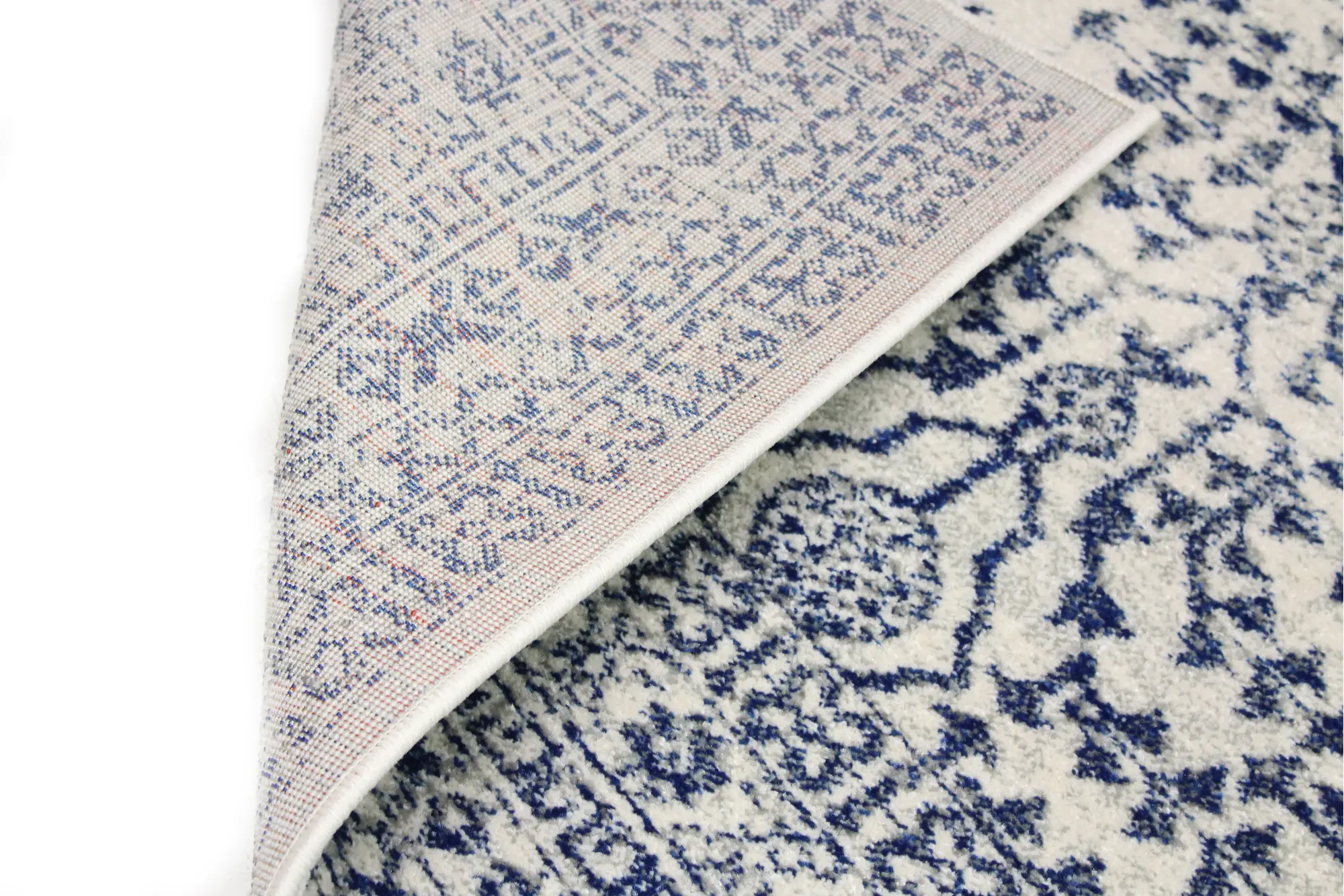 E110-IVBL-5X7.6-5466 Everek 5 x 8 Traditional Noelle Ivory and Blue Rug-4