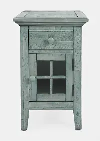 Rustic Shores Blue Side Table