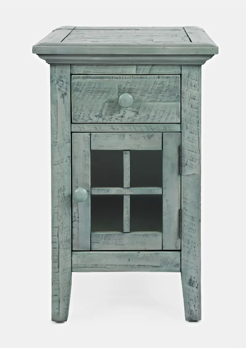 Rustic Shores Blue Side Table