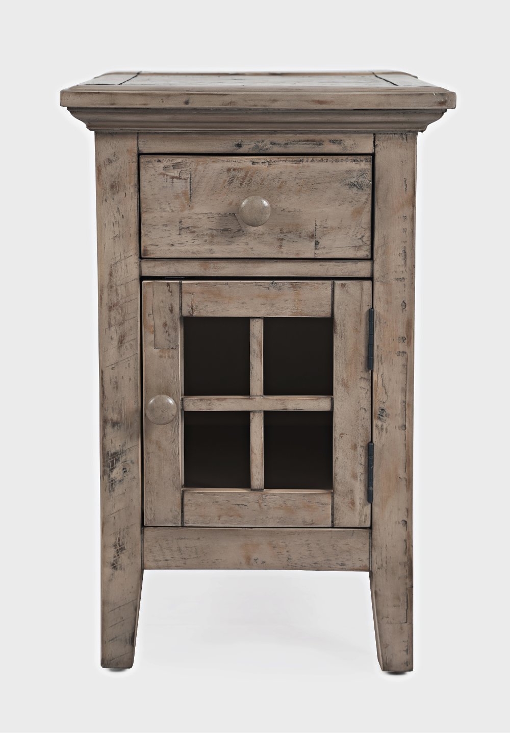 Rustic Shores Gray Chairside Table
