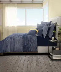 Crestwood Denim Blue King 8 Piece Bedding Collection
