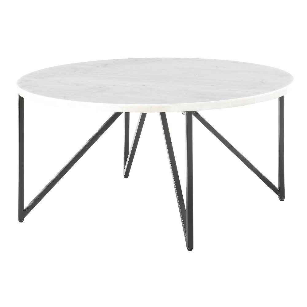 Cedric Black and White Marble Coffee Table