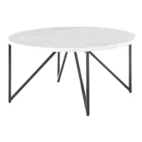 Cedric Black and White Marble Coffee Table