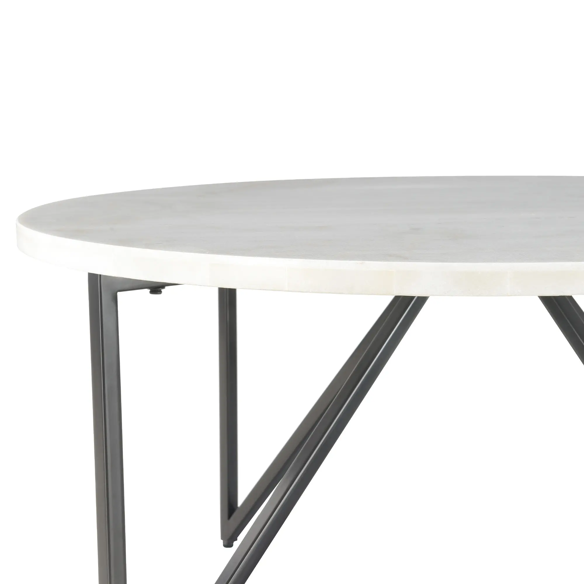 Cedric Black and White Marble Coffee Table-6
