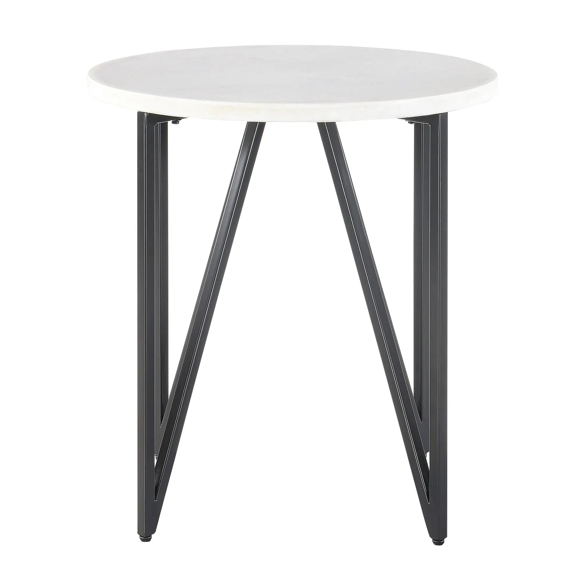 Cedric Black and White Marble End Table-1