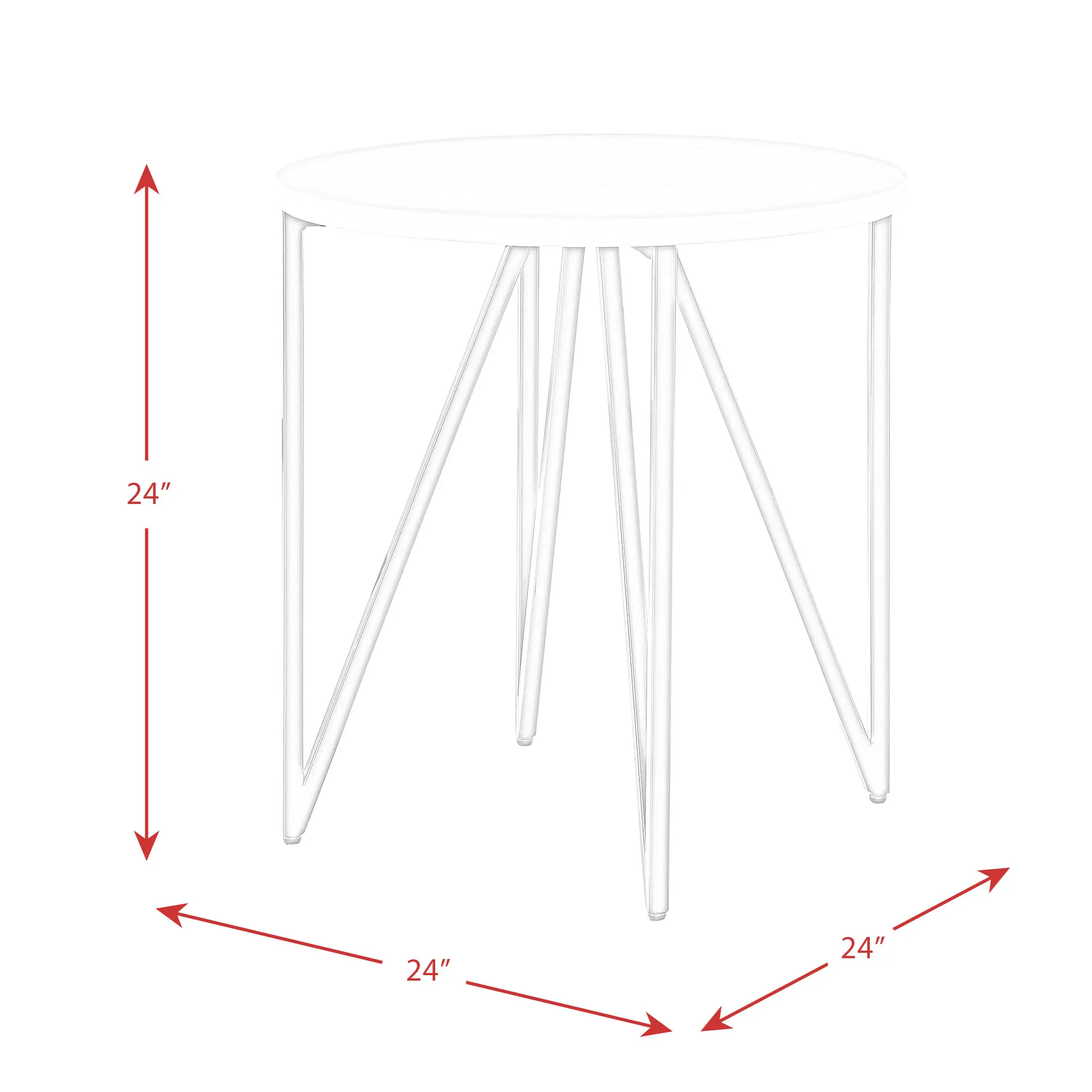Cedric Black and White Marble End Table-3