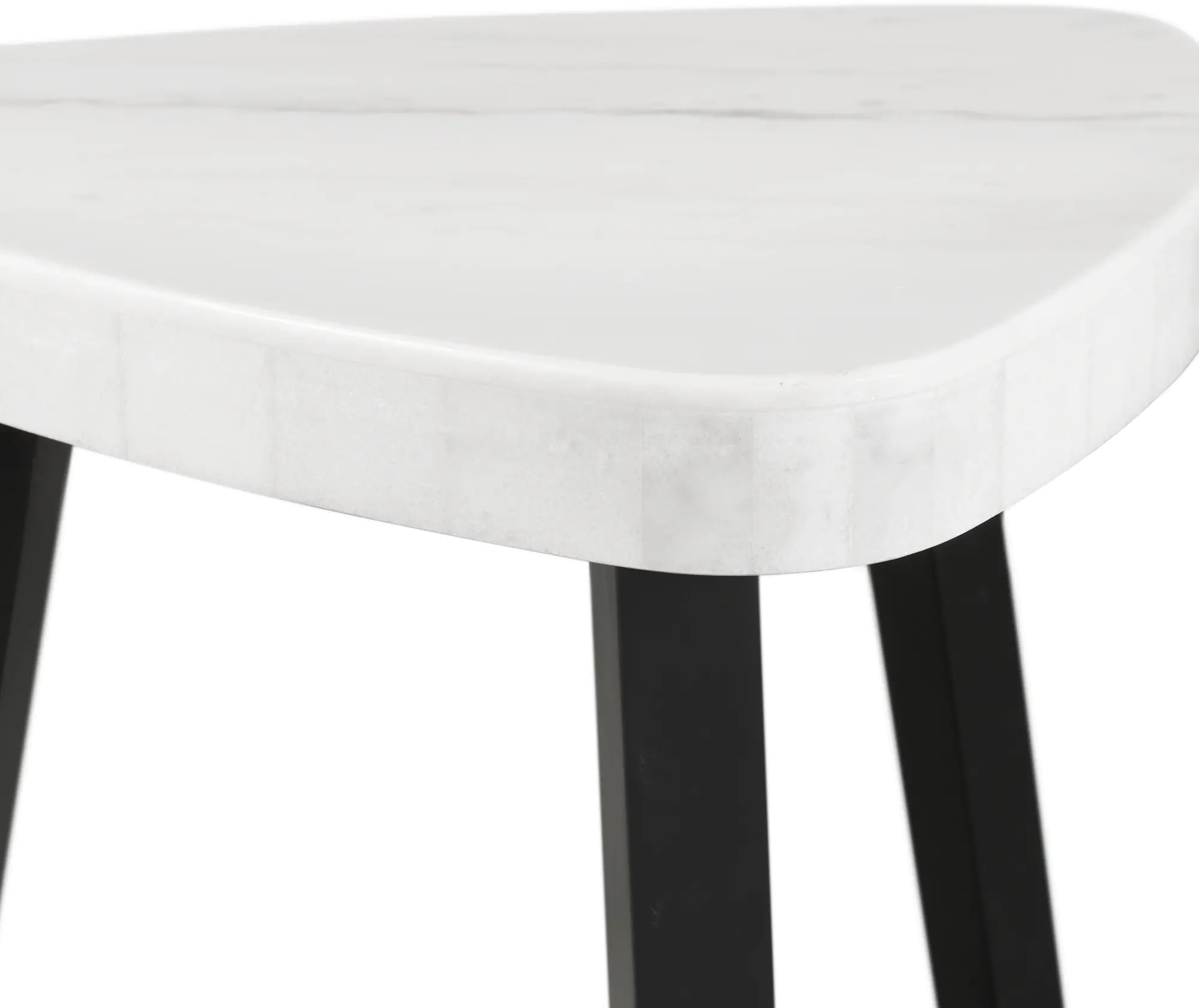 Trinity Black and White Marble End Table-4