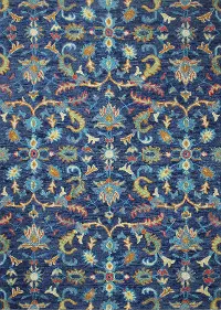 R131-NV-76X96-AL110 Valencia 8 x 10 Transitional Danbury Navy Blue Rug