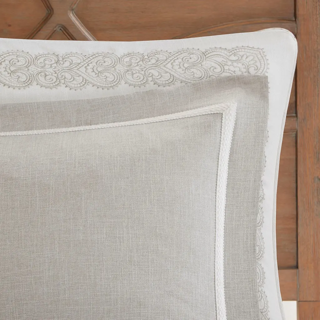 Taupe, Tan and Ivory Queen Barely There 8 Piece Bedding Collection-3