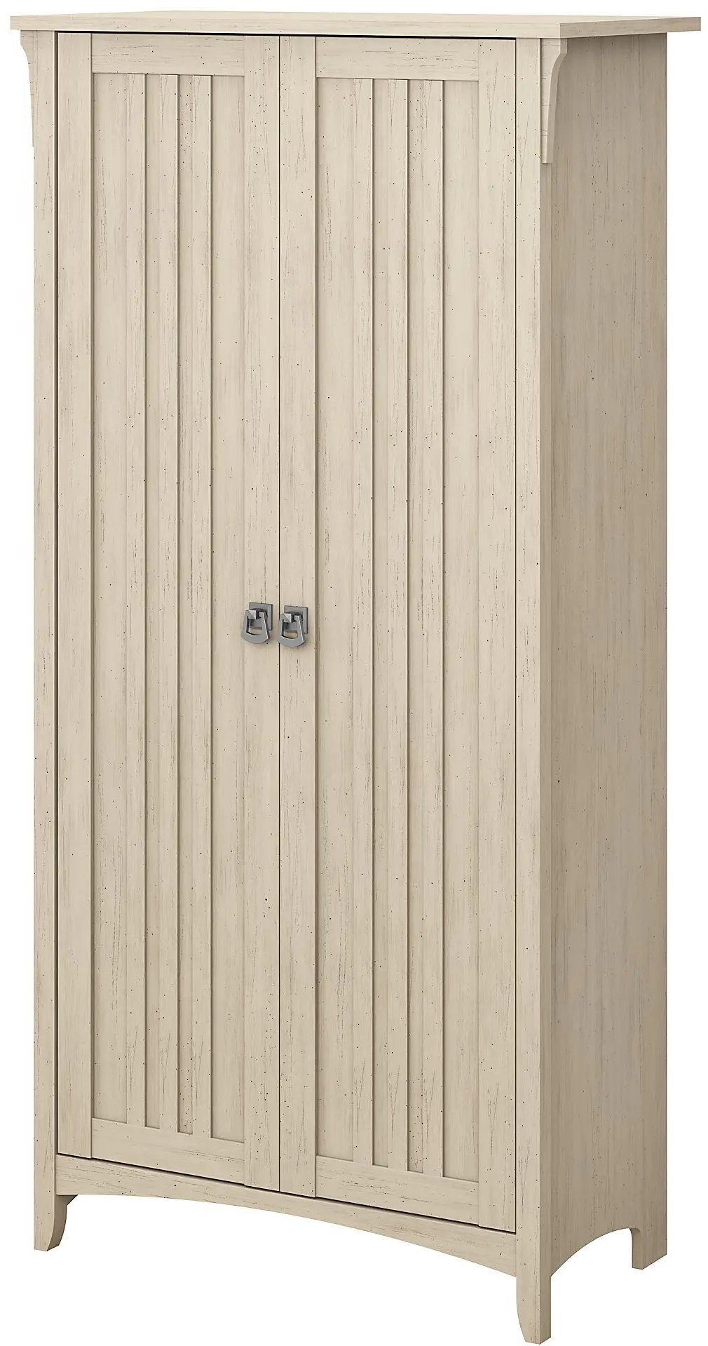 SAS332AW-03 Salinas Antique White Tall Storage Cabinet - Bush Furniture-1