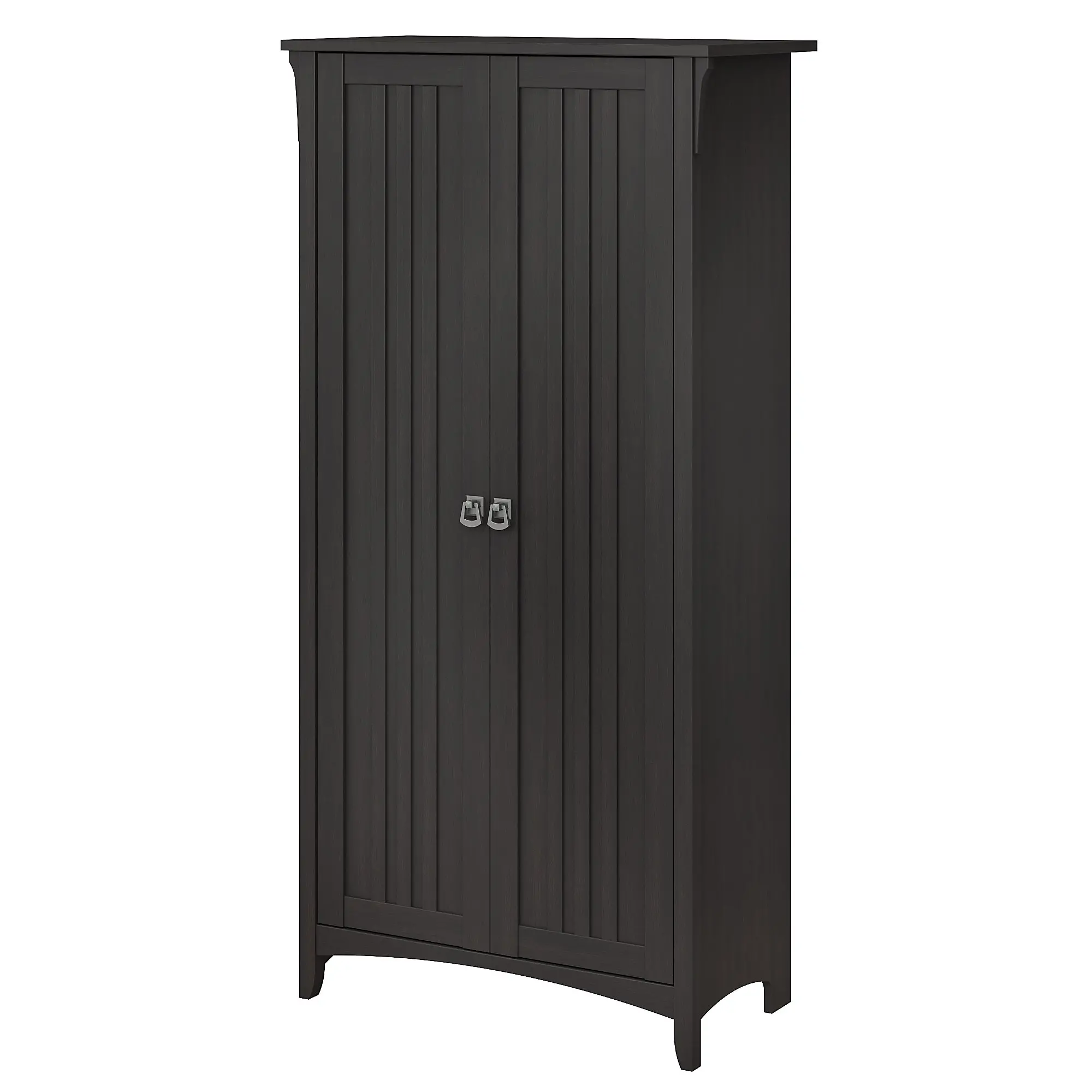 SAS332VB-03 Salinas Vintage Black Tall Storage Cabinet with Doors-4