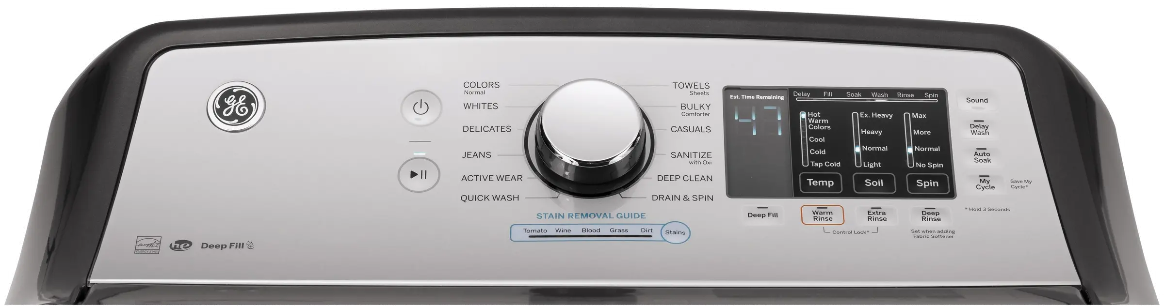GTW725BPNDG GE Top Load Washer with Tide PODS Dispense - 4.6 cu. ft. Diamond Gray-5