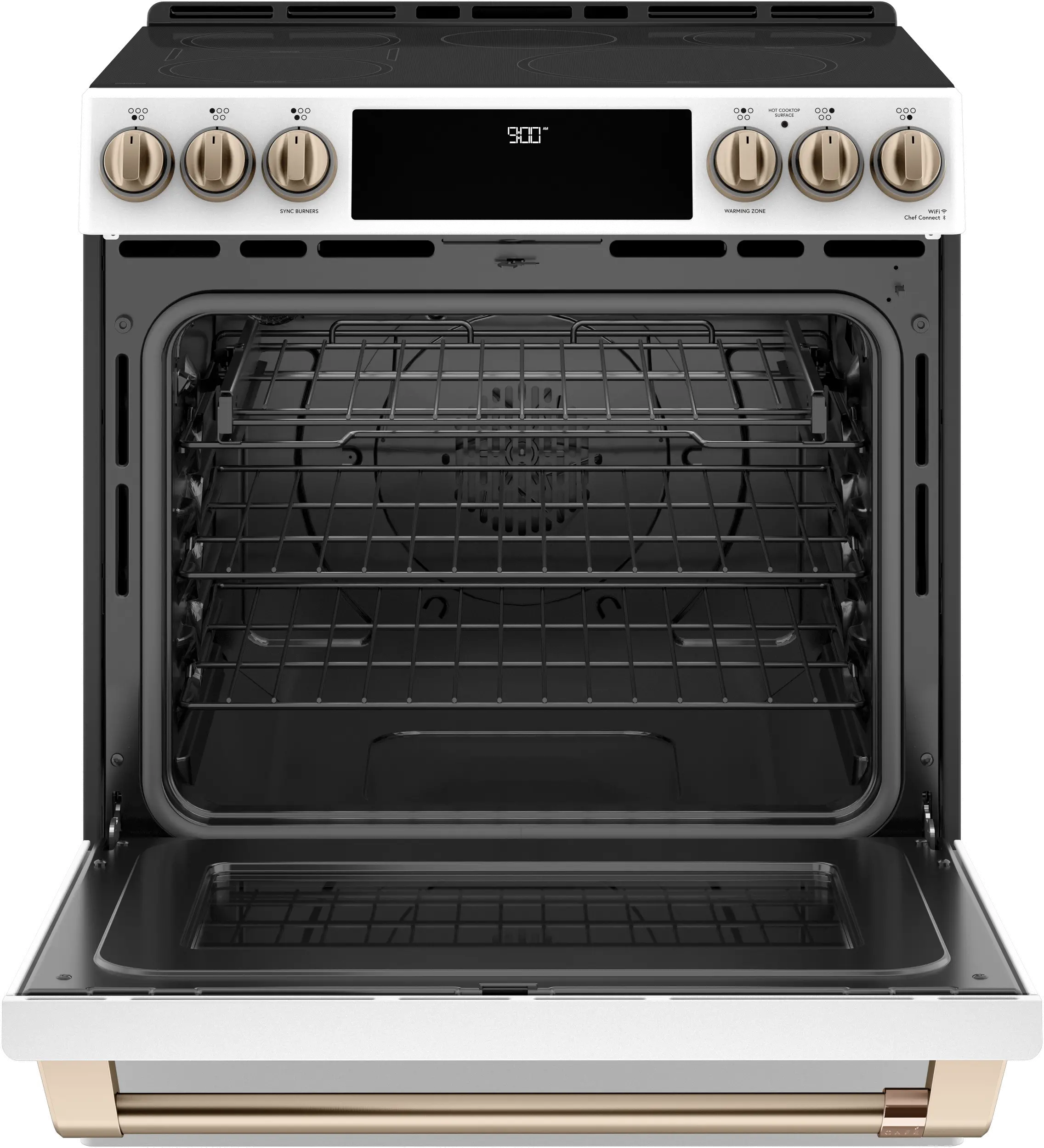 CHS900P4MW2 GE Cafe 5.7 Cu Ft Induction and Convection Range - White Glass-3