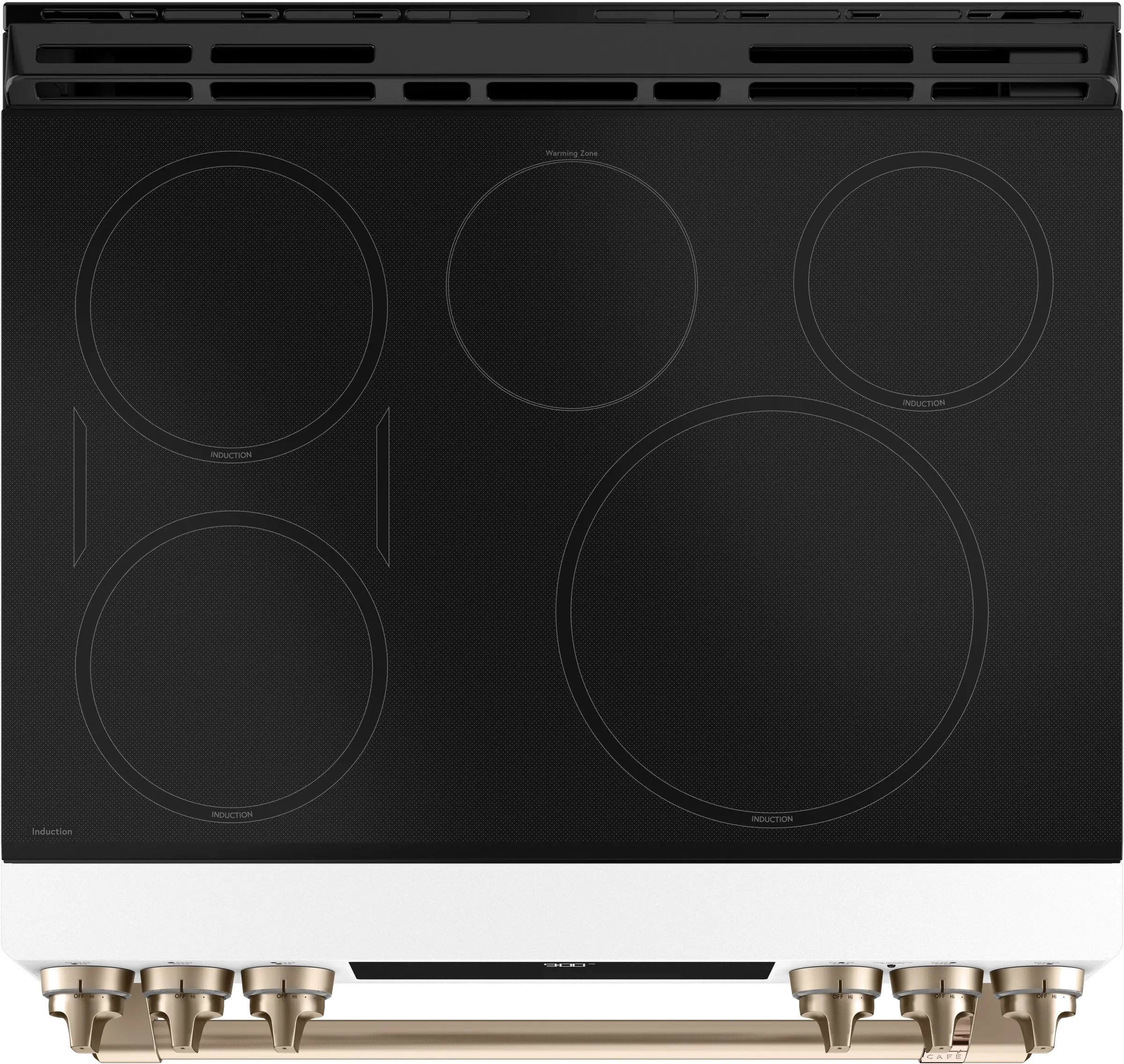 CHS900P4MW2 GE Cafe 5.7 Cu Ft Induction and Convection Range - White Glass-4