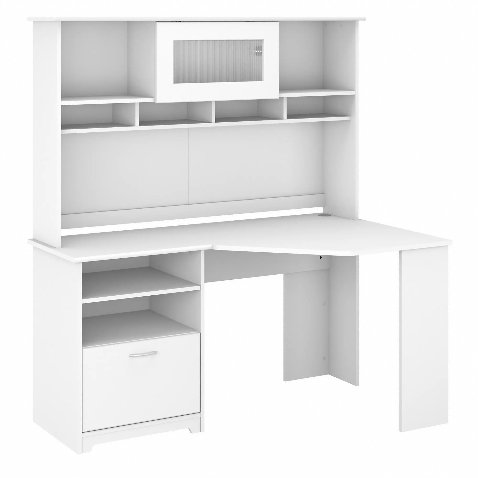 CAB008WHN Cabot White Corner Desk with Hutch - Bush Furniture-2