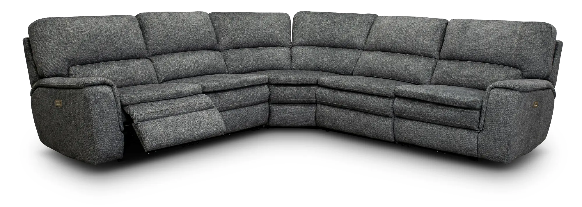 Casey Indigo 5 Piece Power Reclining Sectional-1