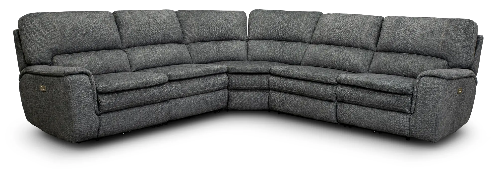 Casey Indigo 5 Piece Power Reclining Sectional-3